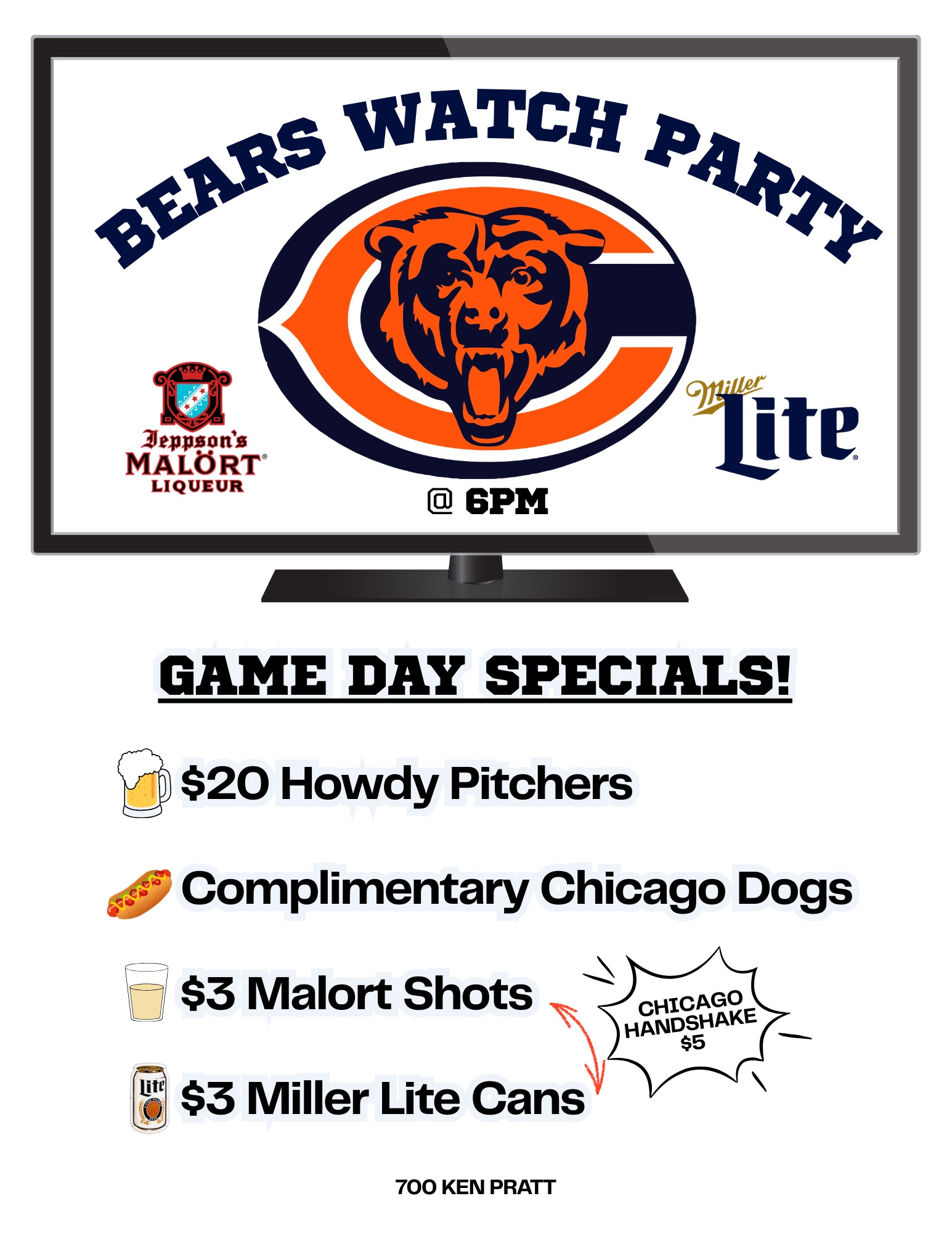 BEARS WATCH PARTY – 1